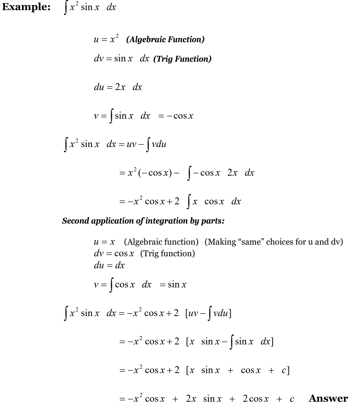 Integration by Parts Example 3